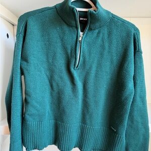 DKNY Teal Cowl Neck Sweater